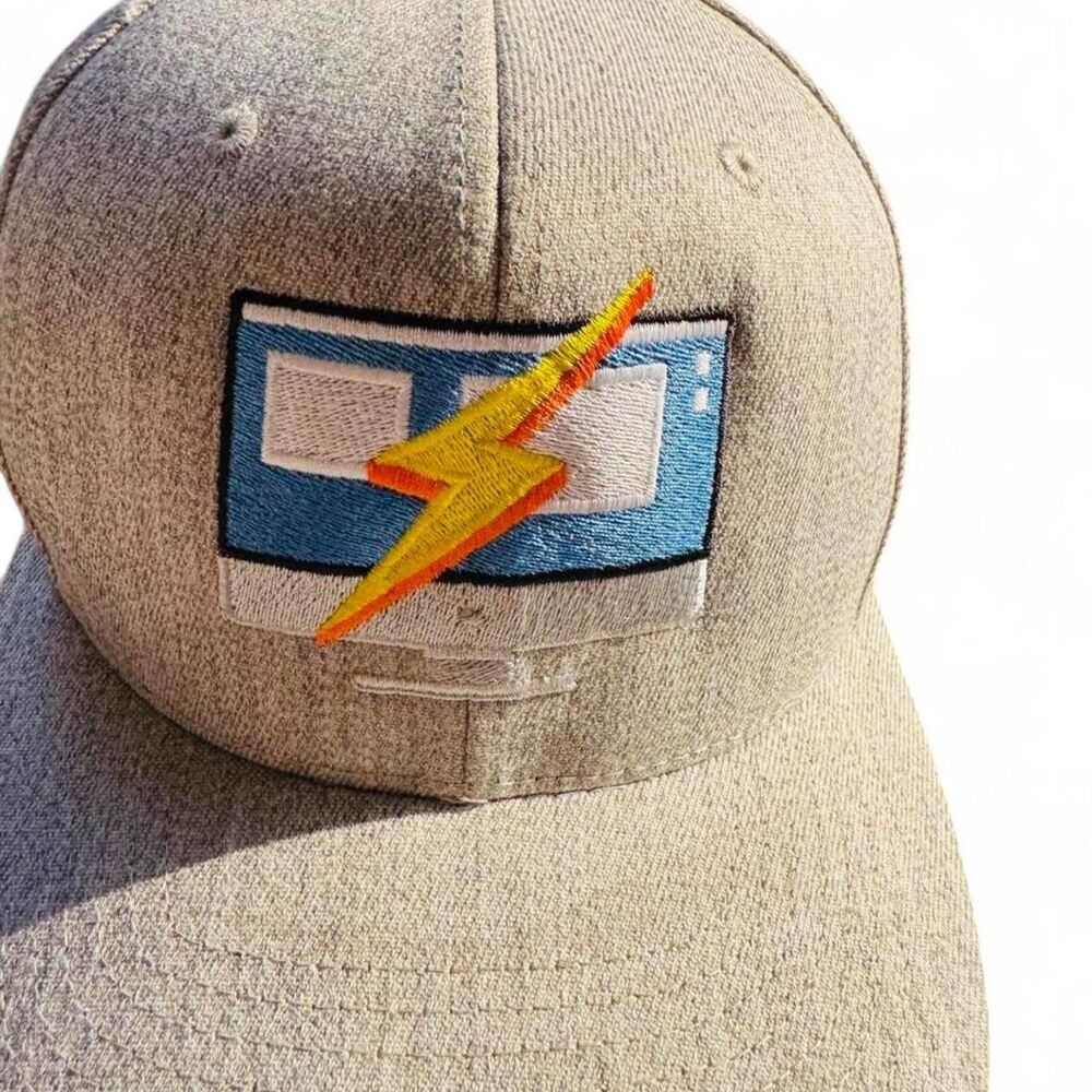 Unbranded Men's Grey and Cream Hat